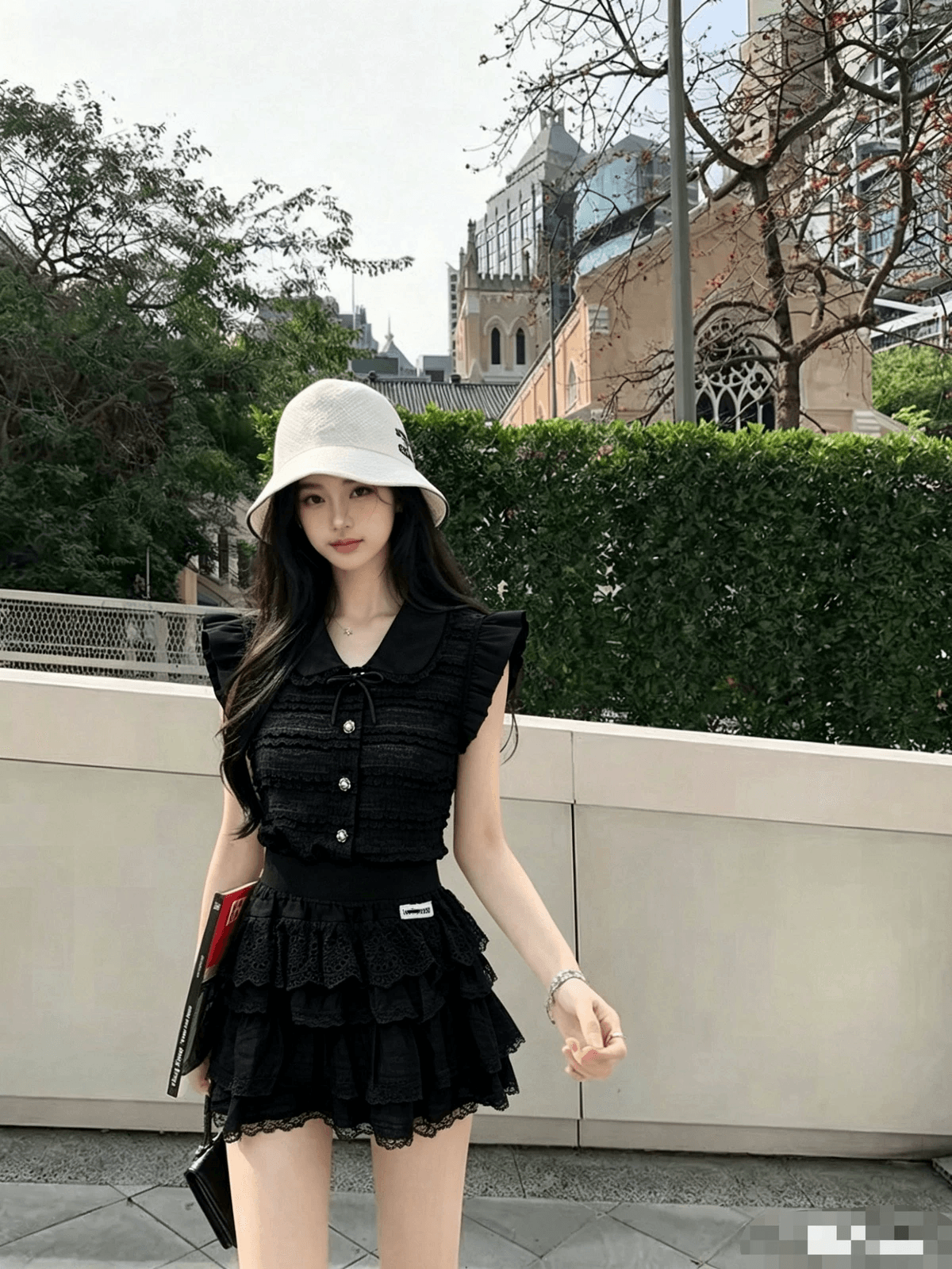 인터넷 유명인 새로운 2026 여름 패션 맨위 미니 스커트 세트 투피스 세트 이미지 2