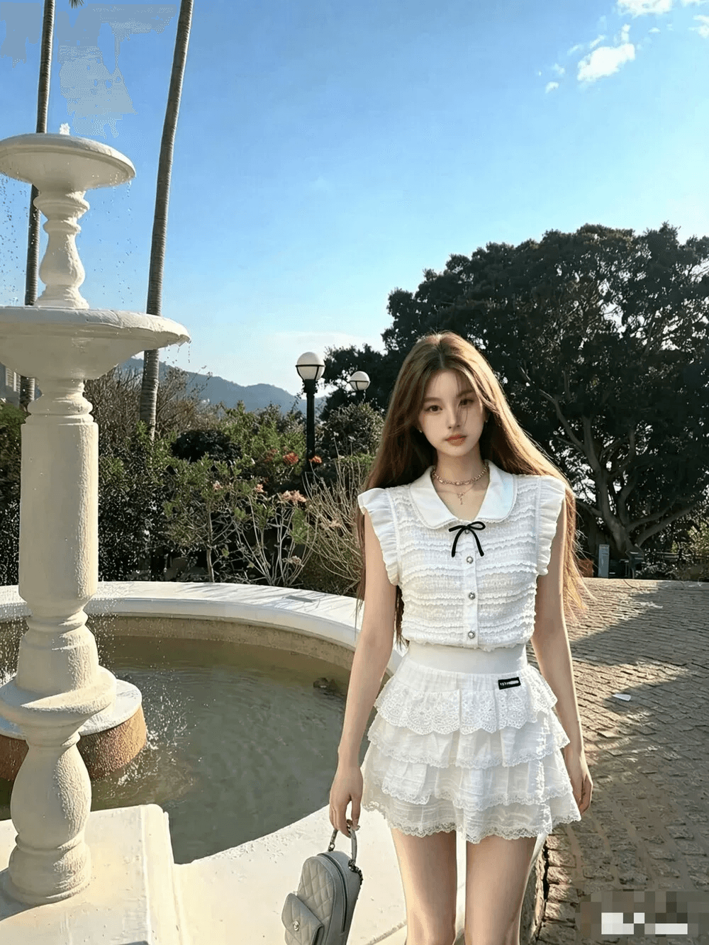인터넷 유명인 새로운 2026 여름 패션 맨위 미니 스커트 세트 투피스 세트 이미지 3