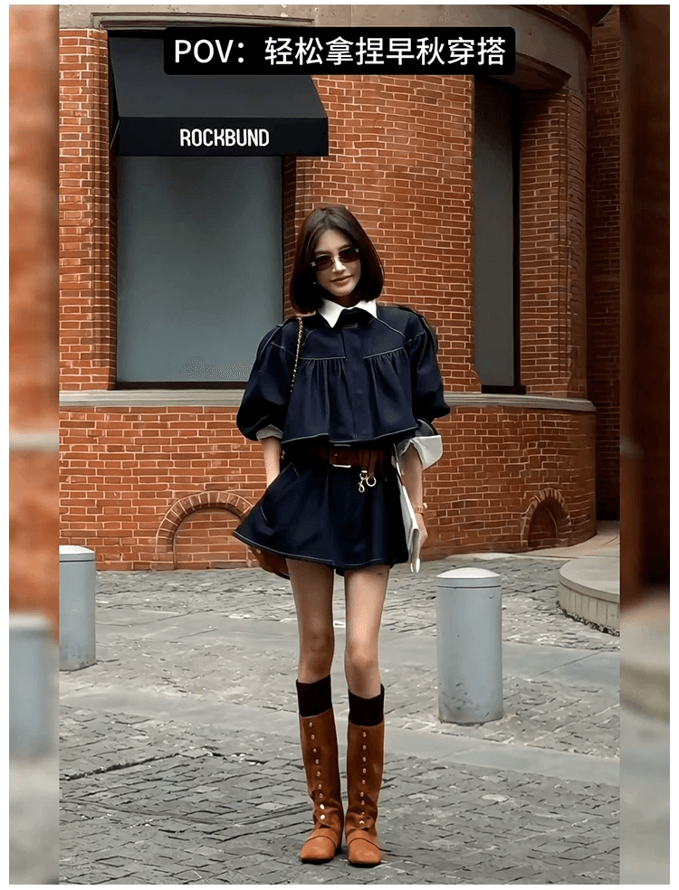 인터넷 유명인 새로운 2026 가을 데님 드레스 상세 이미지 1