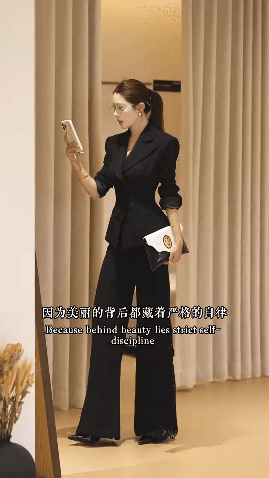 인터넷 유명인 새로운 2026 가을 패션 폴로 칼라 맨위 재킷 패치워크 긴 바지 세트 투피스 세트 이미지 4