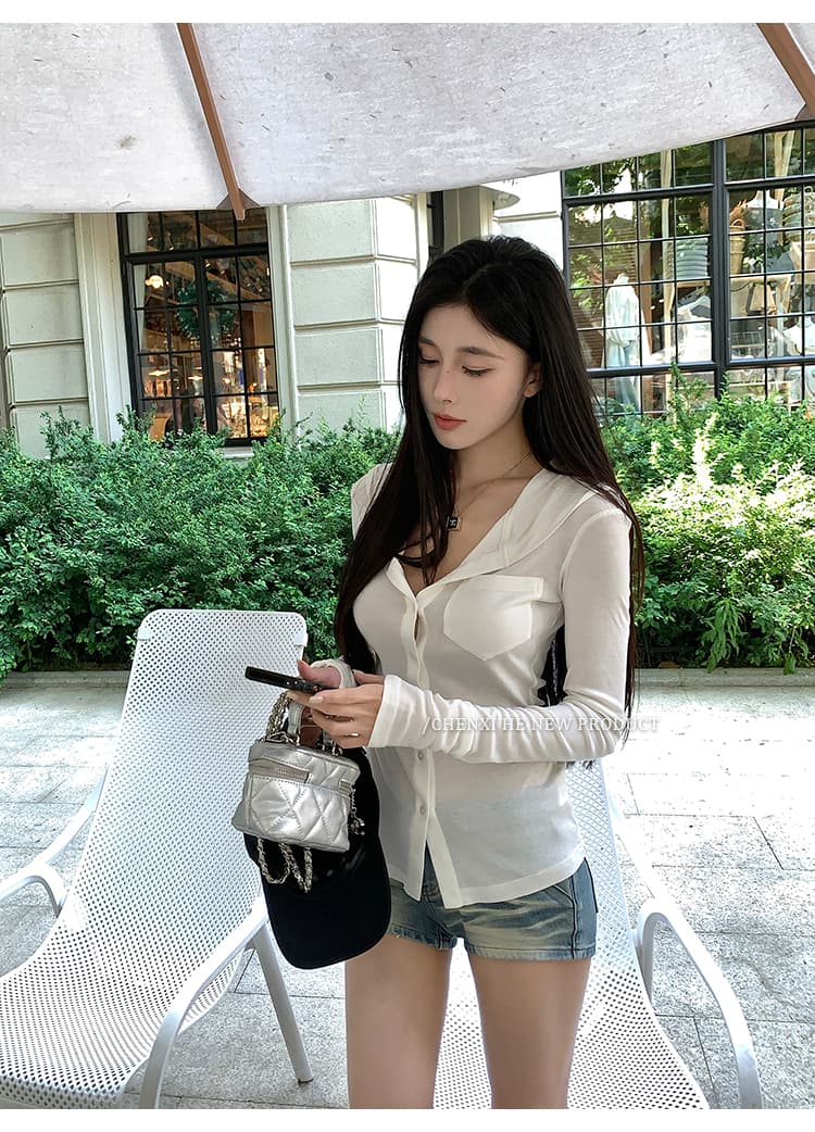 그는 아침 하늘색 레트로 마 오래된 슬림해 보이는 로우 웨이스트 데님 반바지 워싱 공예 타이트 패키지 팔 핫 바지 여름 상세 이미지 12