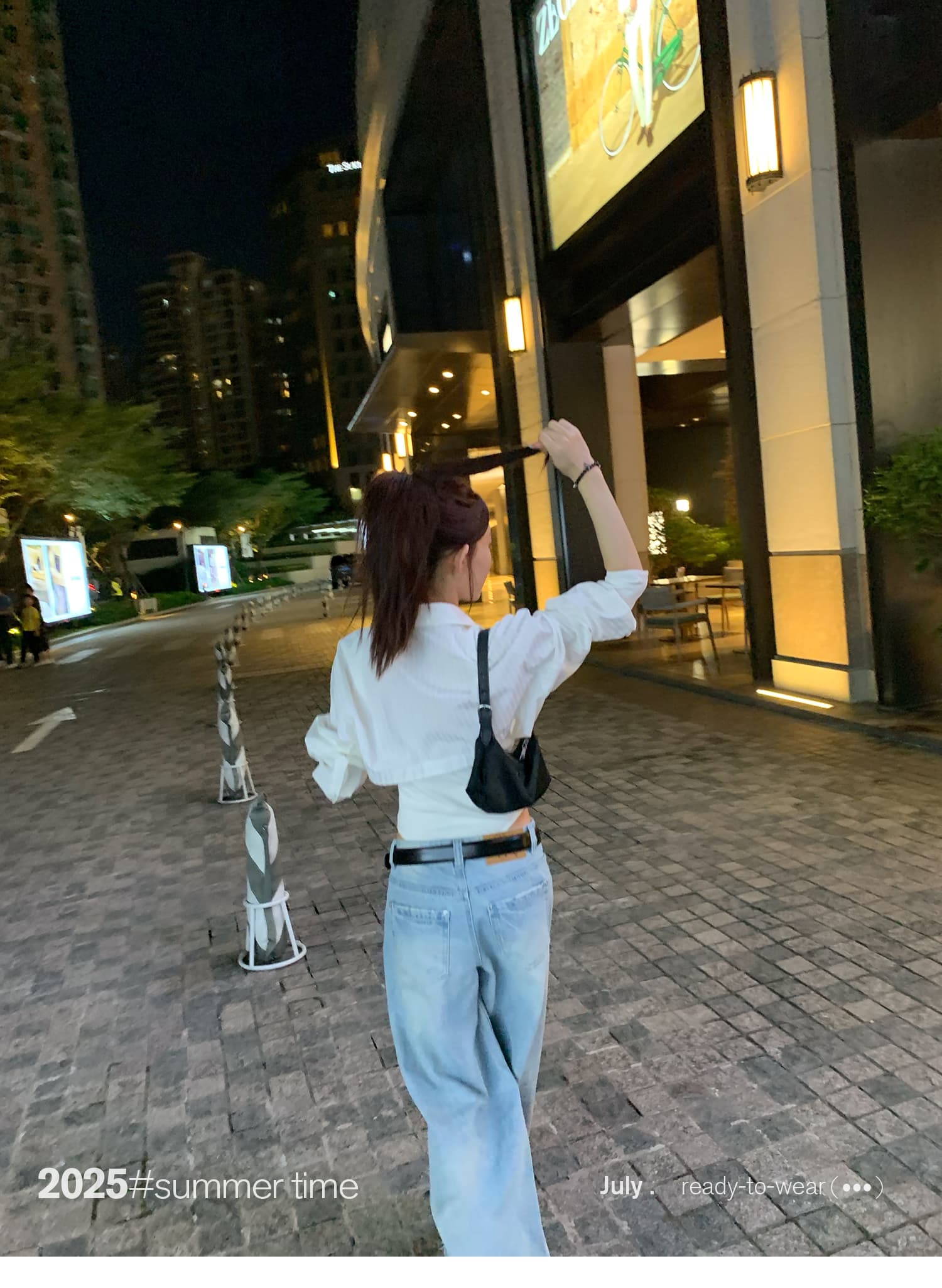 sunoneone 아메리칸 레트로 하늘색 청바지 여성 봄 여름 새로운 마 오래된 루즈핏 스트레이트 캐주얼 바지 상세 이미지 24