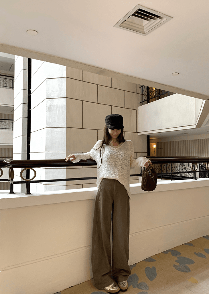 큰 병 맞춤 작은 대중 부서 무거운 작업 vintage 워싱 색상 좁은 에디션 넓은 다리 청바지 여성 슬림해 보이는 스트레이트 다리 바지 상세 이미지 38