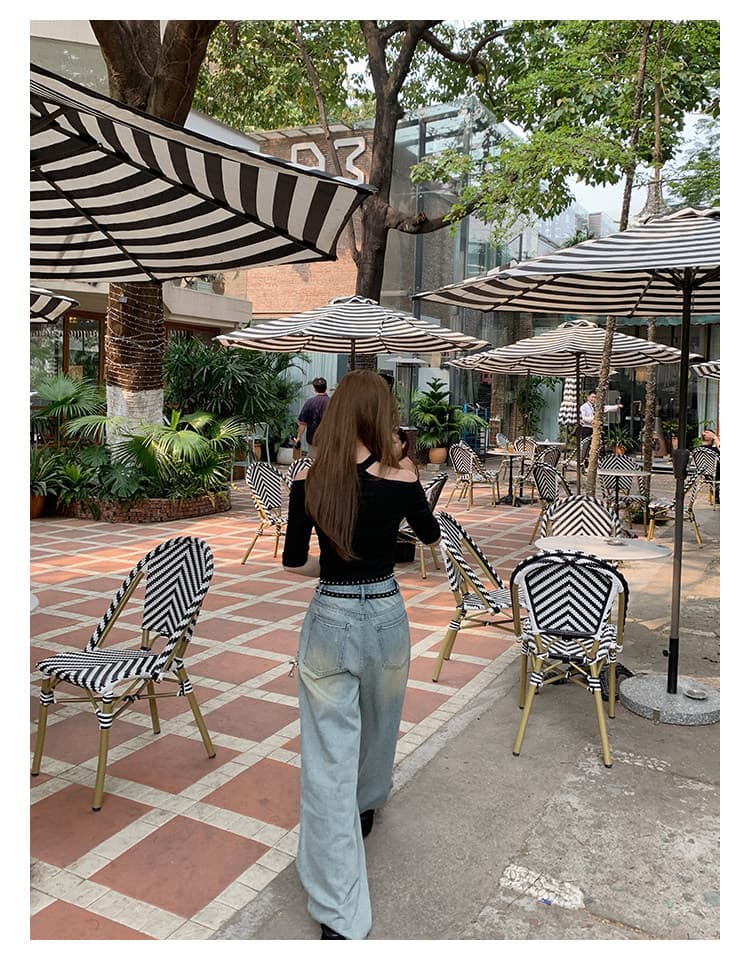케이크를 잘라 직접 만든 작은 키 봄 여름 파란색 바지 아이들 패션 뜨거운 은 스팽글 스트레이트 넓은 다리 청바지 다용도 상세 이미지 18