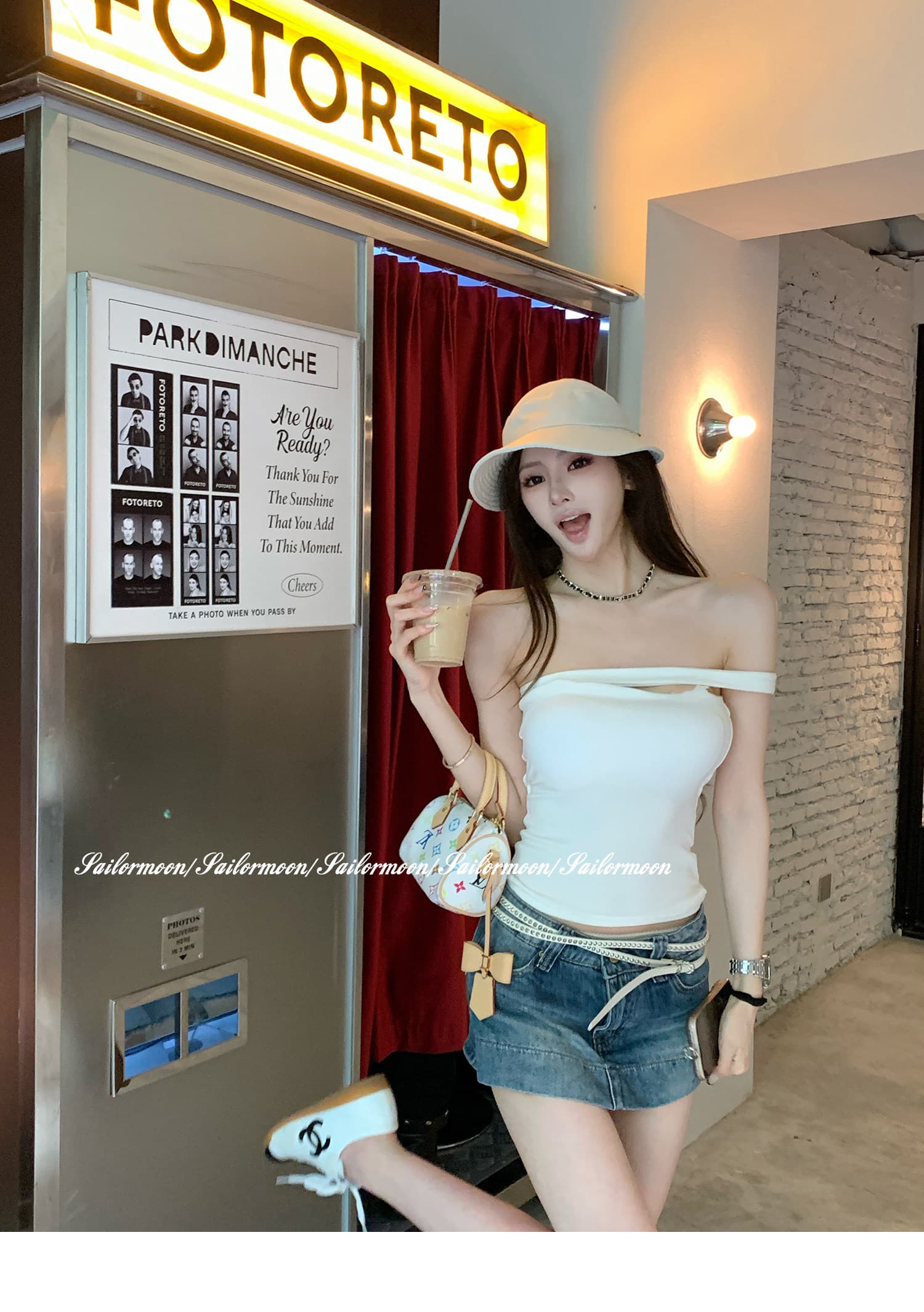 f project 사설 서비스 섹션 레트로 데님 반신 스커트 여름 중 로우 웨이스트 노출 방지 타이트 스커트 치마바지 상세 이미지 15