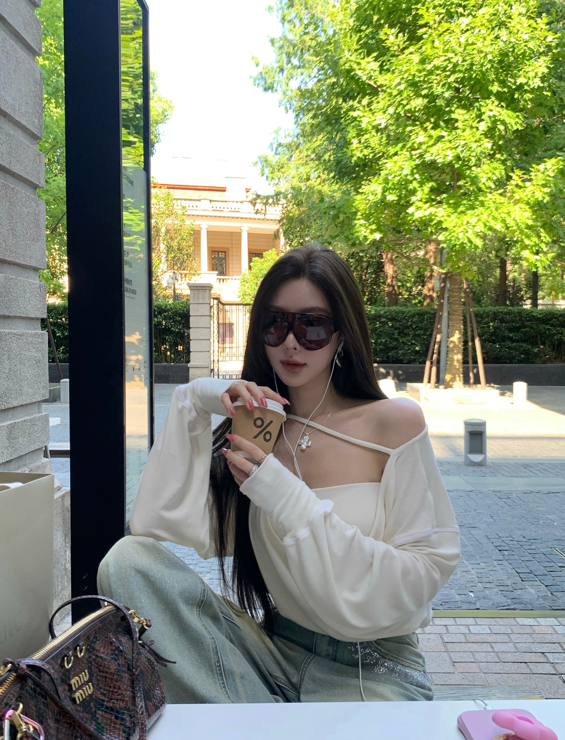 fbblimit 유성 가을 거친 가장자리 로우 웨이스트 레트로 워싱 마 오래된 핫픽스 청바지 다용도 스트레이트 팬츠 상세 이미지 30