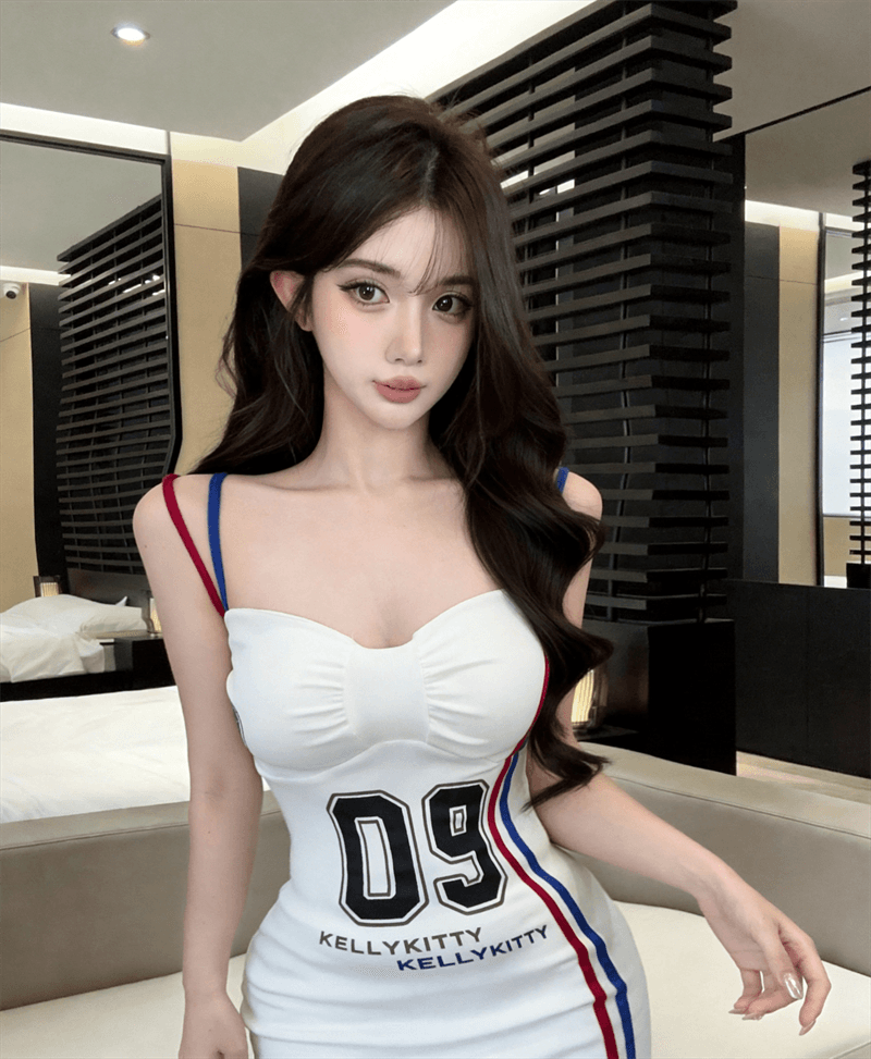 실사 여름 보트넥 패치워크 포장 가슴 백리스 슬립 미니 스커트 섹시함 타이트 스커트 순수한 욕망 바람 패치워크 색상 드레스 상세 이미지 4