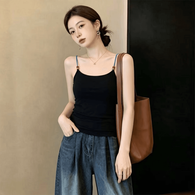 실사 정가 프랑스식 지방 mm 도파민 아름다움 뒤로 여름 캐미솔 벨트 가슴 패드 하나 생체 내 가져 가라. 외출용 만나는 상세 이미지 5