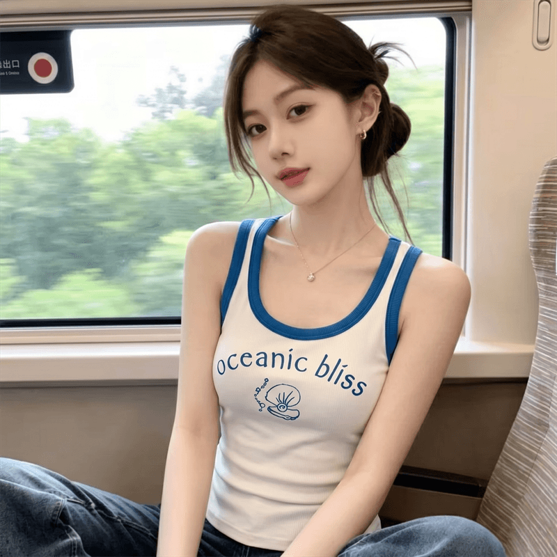 실사 정가 외국 가스 배색 자수 지방 mm 아름다움 뒤로 여름 캐미솔 벨트 가슴 패드 하나 생체 내 가져 가라. 외출용 만나는 상세 이미지 6
