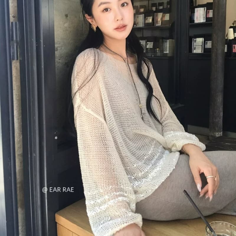 ear rae 8 8 20 점 매듭 실 양모 양모 라이 경기 서울 짜임 니트 블라우스 슬립 롱 스커트 이미지 3