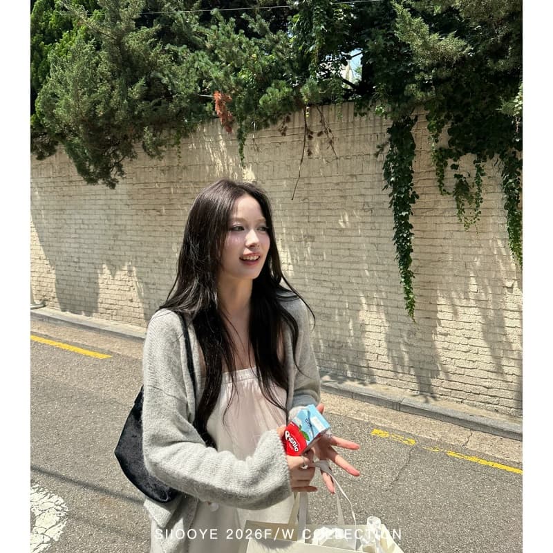 siiooye 남자 플러시 질감 빛 사람들 분위기 포함 양 낙타 털 레이스업 오픈 가디건 스웨터 여자 가을 루즈핏 재킷 이미지 2