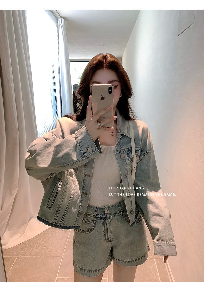 블랙 표준 summer 바다 소금 블루 데님 얕은 봄 산소 센스 상세 이미지 11