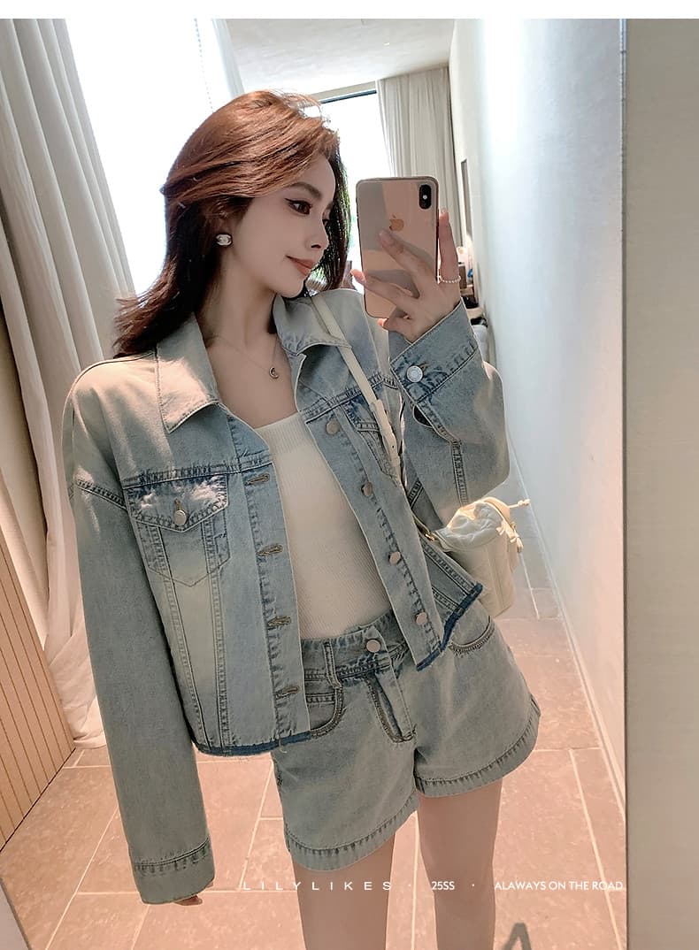 블랙 표준 summer 바다 소금 블루 데님 얕은 봄 산소 센스 상세 이미지 12
