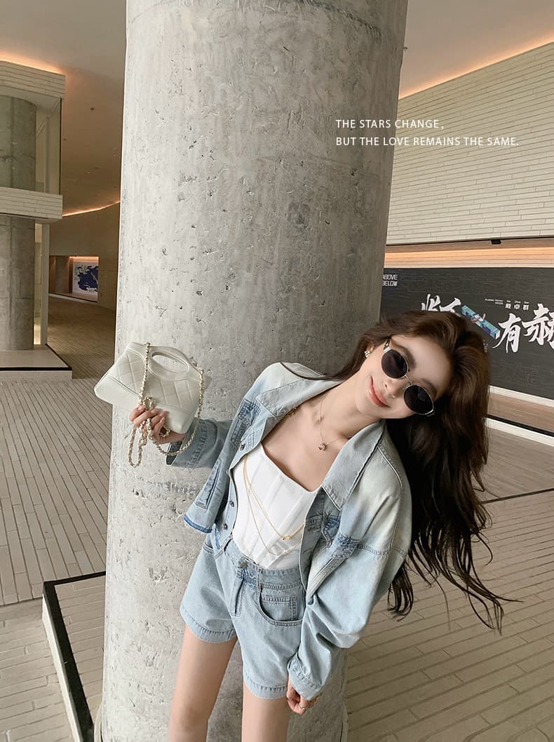 블랙 표준 summer 바다 소금 블루 데님 얕은 봄 산소 센스 상세 이미지 29