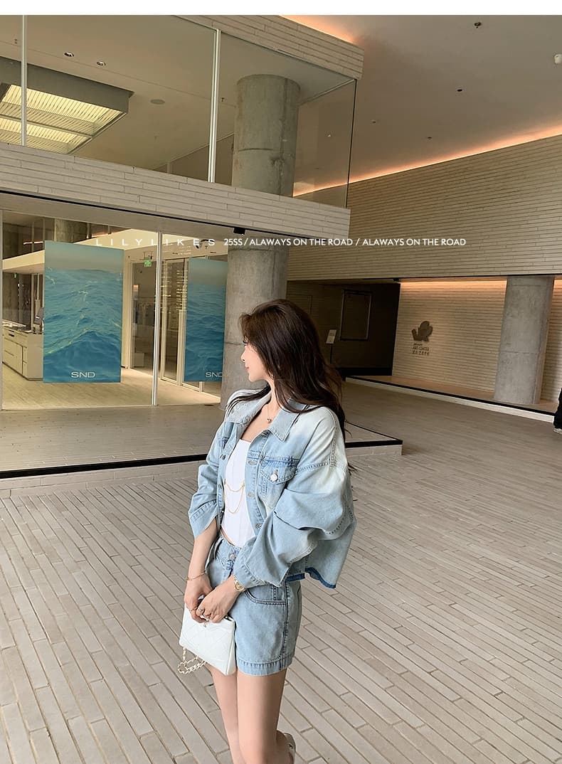 블랙 표준 summer 바다 소금 블루 데님 얕은 봄 산소 센스 상세 이미지 30