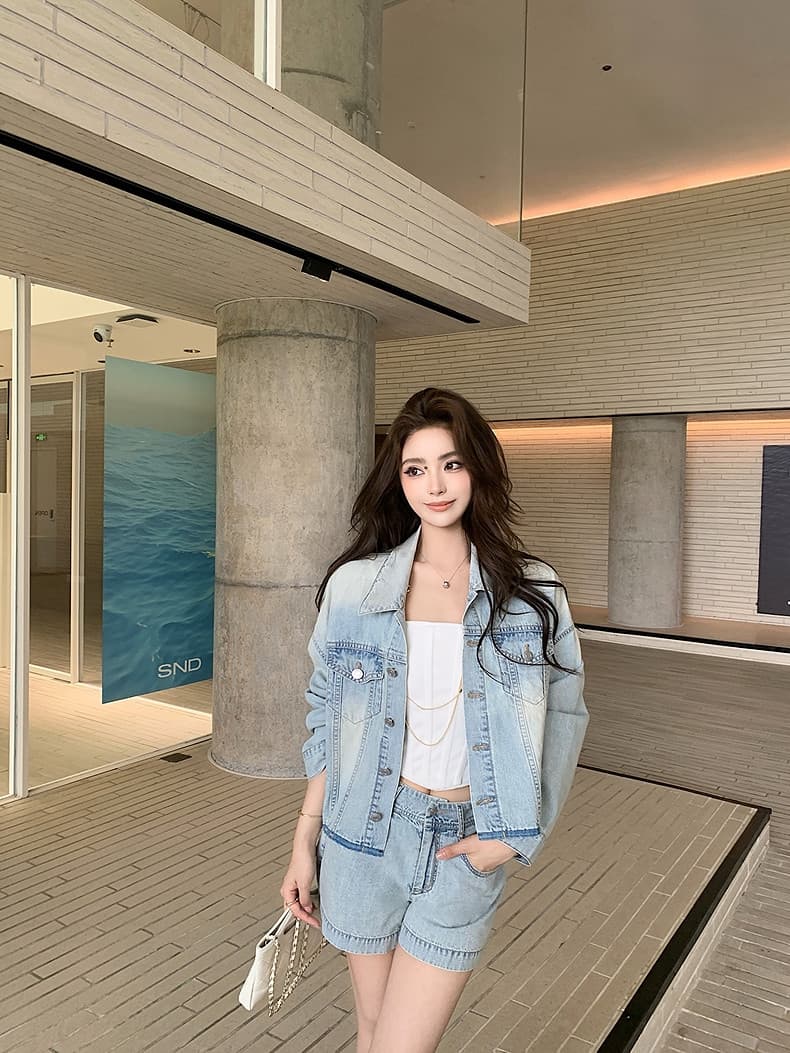 블랙 표준 summer 바다 소금 블루 데님 얕은 봄 산소 센스 상세 이미지 31