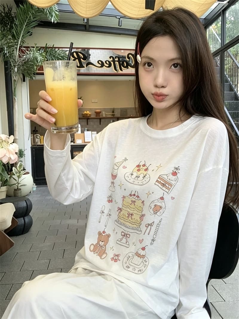 실사 2026 여름 새로운 루즈핏 만화 자외선 차단 의류 블라우스 여성 상세 이미지 20