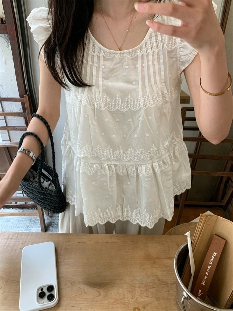 실사 한 부서 달콤함 화이트 셔츠 학원 스타일 맨위 슬림해 보이는 연령 감소 셔츠 여성 이미지 2
