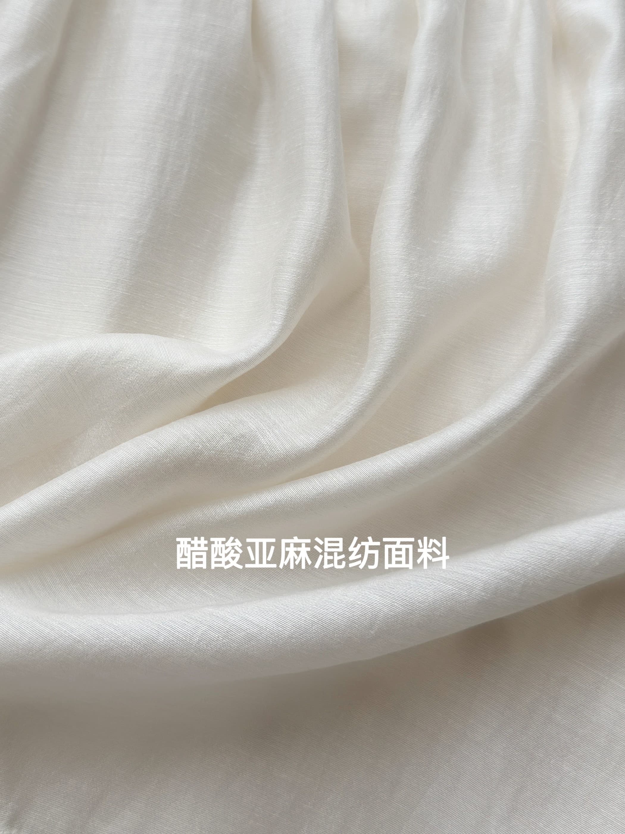 linen 유리 조용한 꿈 가벼움 부드러운 빛 휴식 한 마디 주름 아세트산 아마 반 스커트 상세 이미지 18