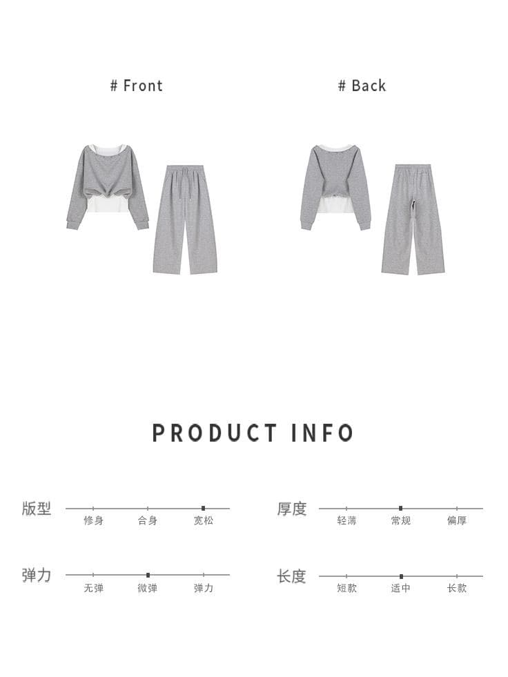 이른 봄 캐주얼 운동 바람 후드티 웨이 바지 투피스 세트 상세 이미지 8