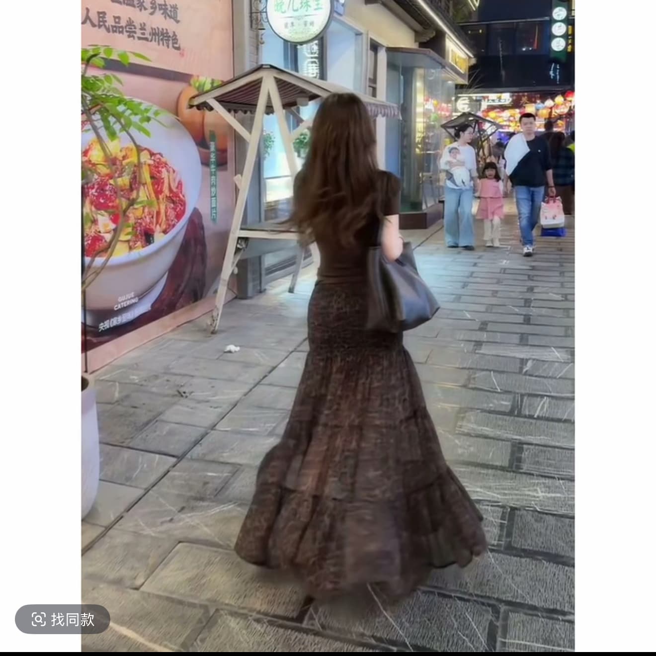 프랑스식 세트 배합하다 염색 주름 레오파드 무늬 프린트 세련된 다용도 캐주얼 반신 스커트 코디 V넥 반팔 맨위 여성 이미지 5