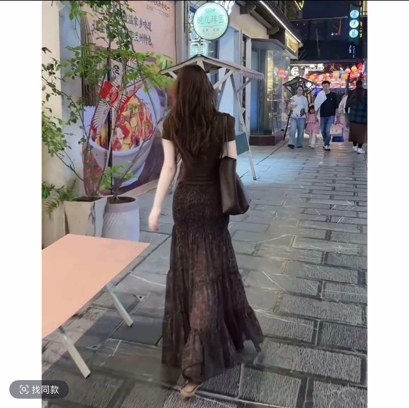 프랑스식 세트 배합하다 염색 주름 레오파드 무늬 프린트 세련된 다용도 캐주얼 반신 스커트 코디 V넥 반팔 맨위 여성 상세 이미지 2