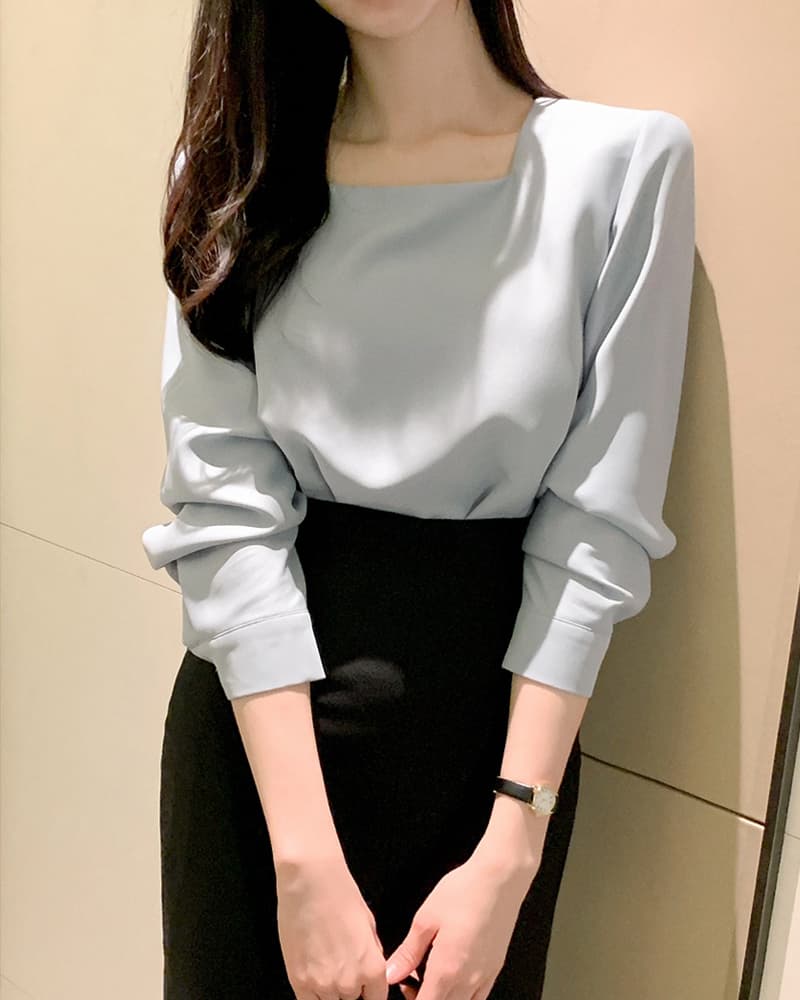 한국 chic 품격 프랑스식 광장 칼라 다용도 어깨 패드 맨위 이미지 3