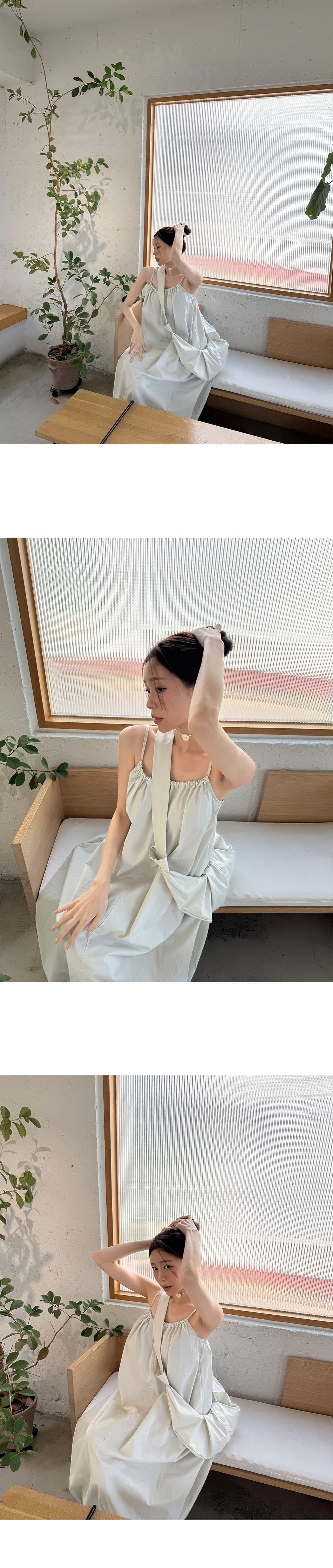 재고 있음 ins 한국 동대문 여름 새로운 미니멀리즘 작은 대중 디자인 슬립 드레스 상세 이미지 8