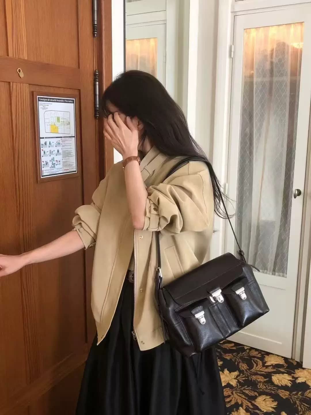 재고 있음 ins 한국 동대문 조금 차가운 가을 새로운 루즈핏 레트로 스웨이드 재킷 재킷 작은 키 상세 이미지 1