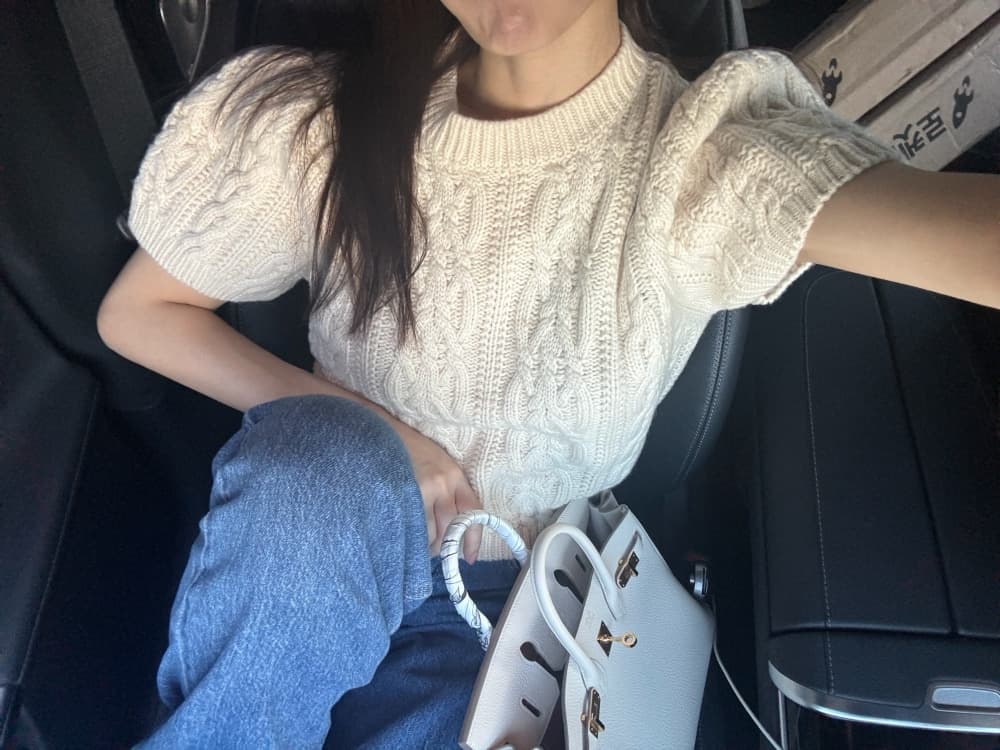 재고 있음 ins 한국 단순히 하지마. 아주 좋아. 착용 이른 가을 고급 두꺼운 바늘 꽈배기 풀오버 니트 스웨터 반팔 스웨터 상세 이미지 44