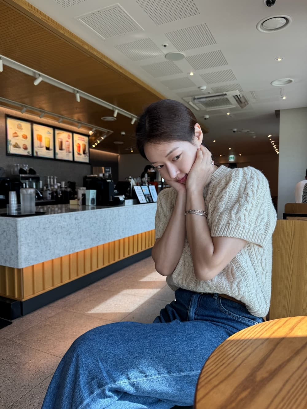 재고 있음 ins 한국 단순히 하지마. 아주 좋아. 착용 이른 가을 고급 두꺼운 바늘 꽈배기 풀오버 니트 스웨터 반팔 스웨터 상세 이미지 47