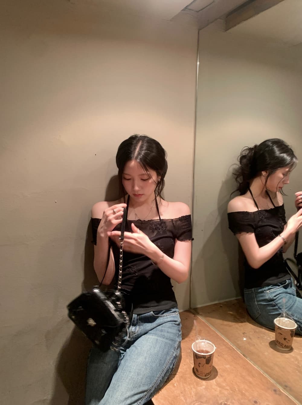 있음 선적 한국 동대문 봄 여름 부드러운 다용도 슬립 자수 반팔 세트 상세 이미지 4