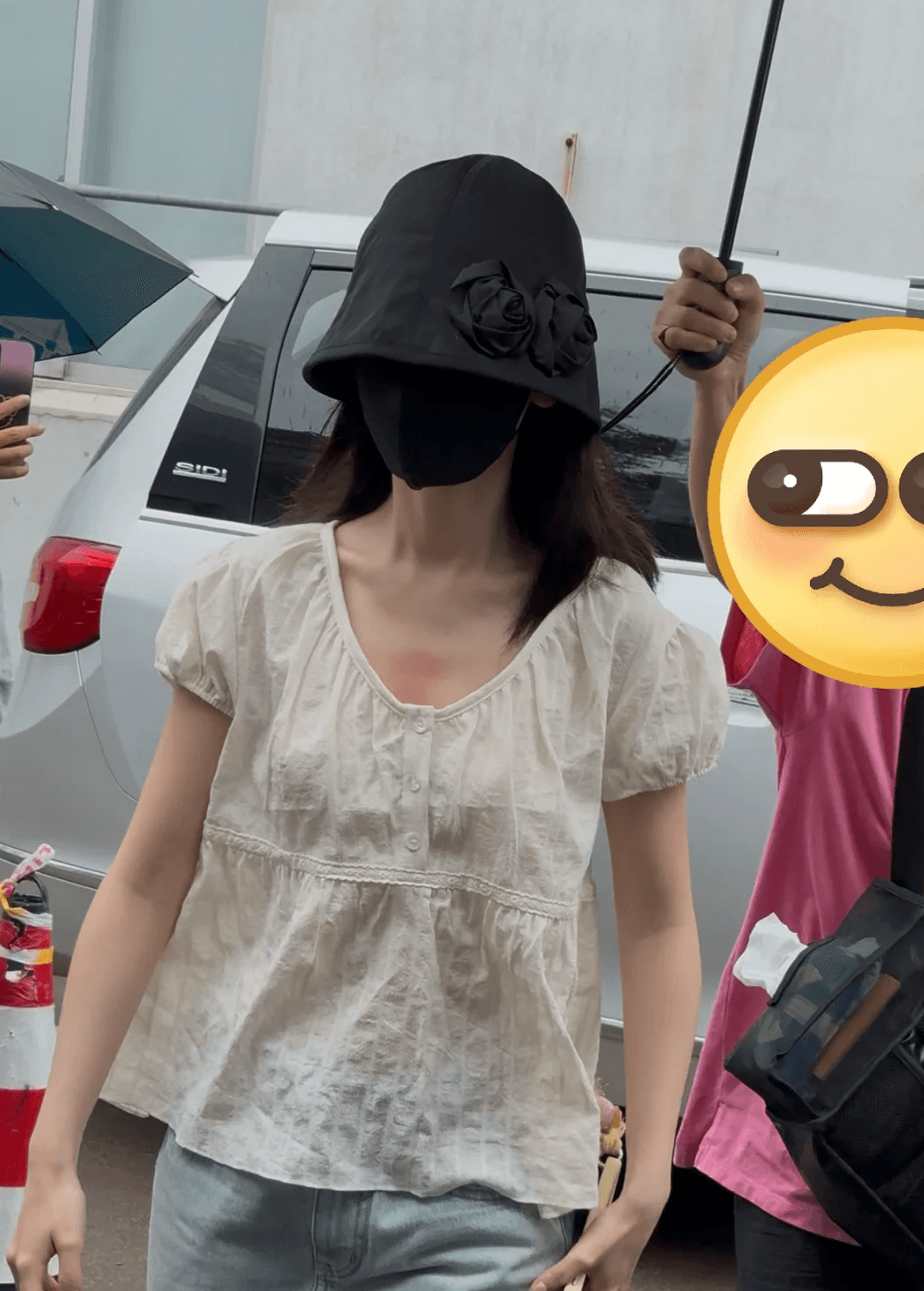 재고 있음 자오 아름다움 지연 하 니켈 그램 닫아 같은 단락 죽임 우는 소리 달콤한 자매 핑크색 거품 소매 라운드 넥 쇼트 스타일 셔츠 상세 이미지 21