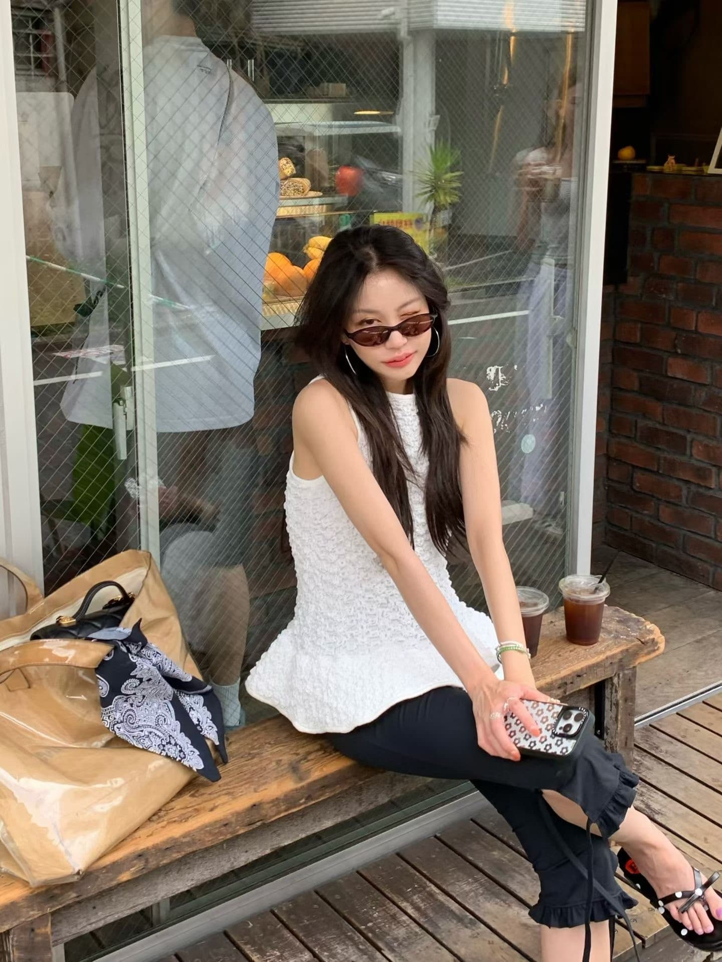 26 여름 고급 센스 한국 새로운 주름 3 차원 프릴 퍼프 민소매 조끼 세련된 맨위 상세 이미지 4