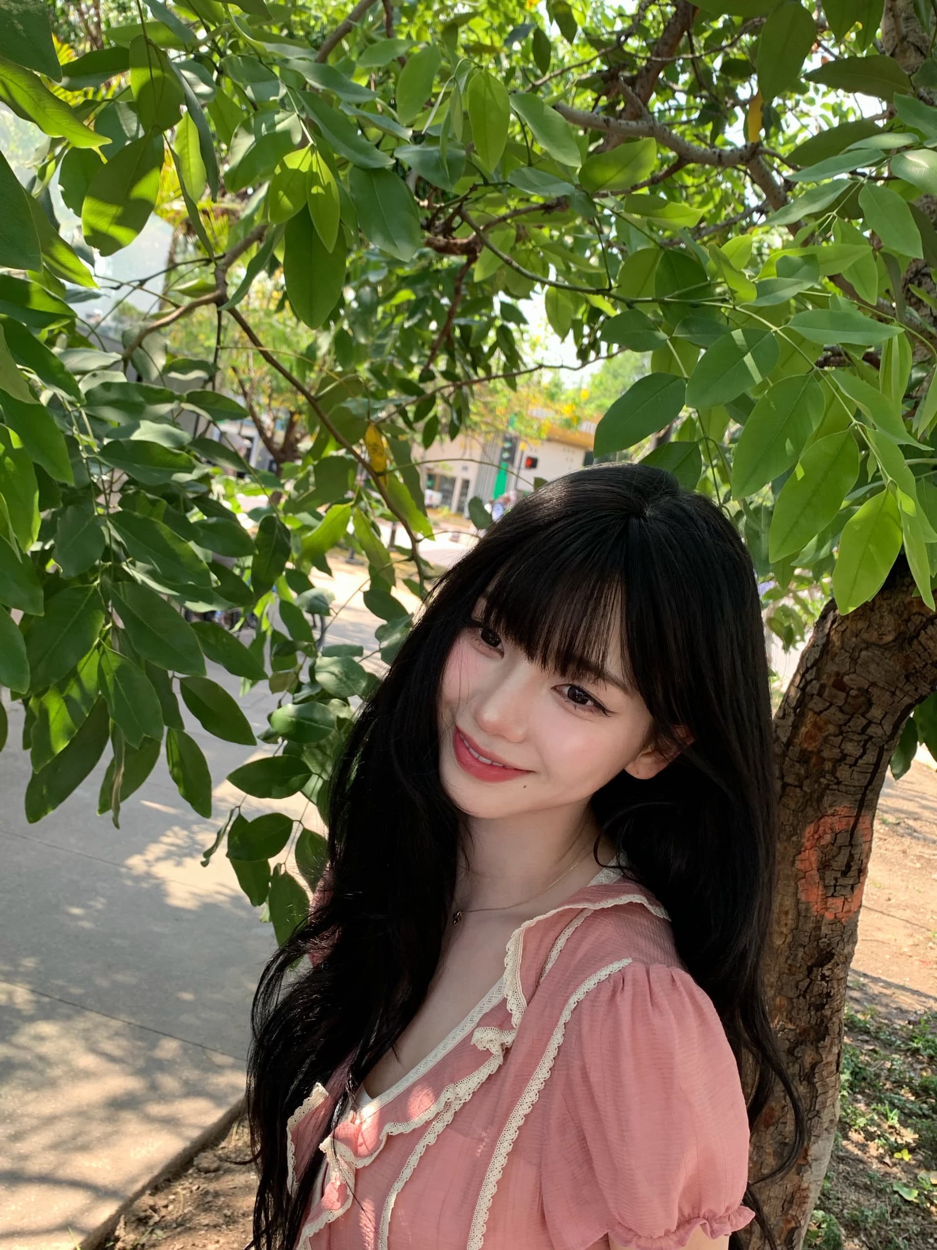 재고 있음 26 여름 새로운 달콤함 부드러운 바람 레이스 프릴 V넥 반팔 여성 셔츠 상세 이미지 7