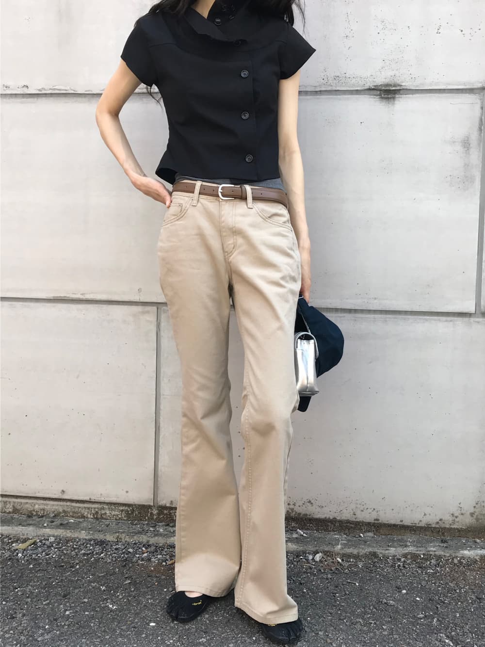 이중 버튼 배색 스탠드 칼라 반팔 티셔츠 여성 여름 몸매 가꾸기 슬림해 보이는 디자인 센스 패션 다용도 레트로 맨위 상세 이미지 33