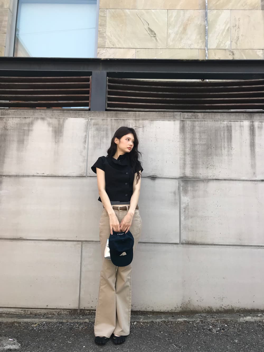 이중 버튼 배색 스탠드 칼라 반팔 티셔츠 여성 여름 몸매 가꾸기 슬림해 보이는 디자인 센스 패션 다용도 레트로 맨위 상세 이미지 48