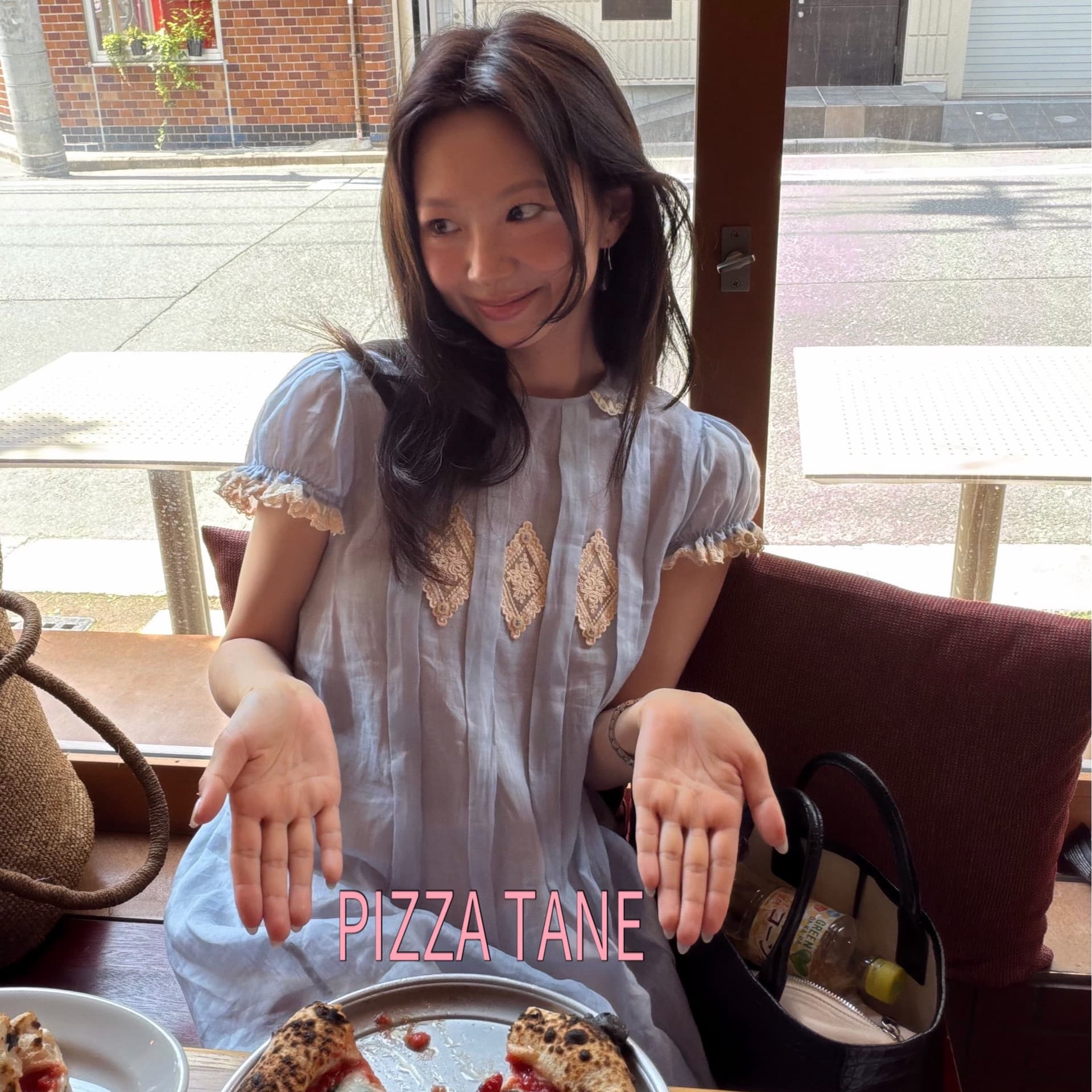 재고 있음 한국 동대문 파란색 꽃밭 소매 레이스 레이스 드레스 롱 스커트 이미지 2