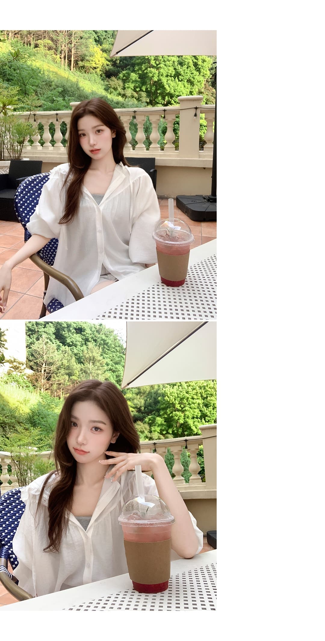 한 부서 레이스 조각 여성 셔츠 여름 루즈핏 얇은 스타일 후드 자외선 차단 셔츠 빅 사이즈 맨위 재킷 상세 이미지 16