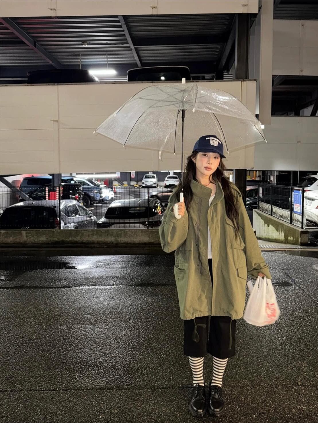 재고 있음 이른 가을 새로운 26 레트로 루즈핏 캐주얼 스탠드 칼라 중간 길이 워크웨어 바람막이 재킷 여성 코트 상세 이미지 6