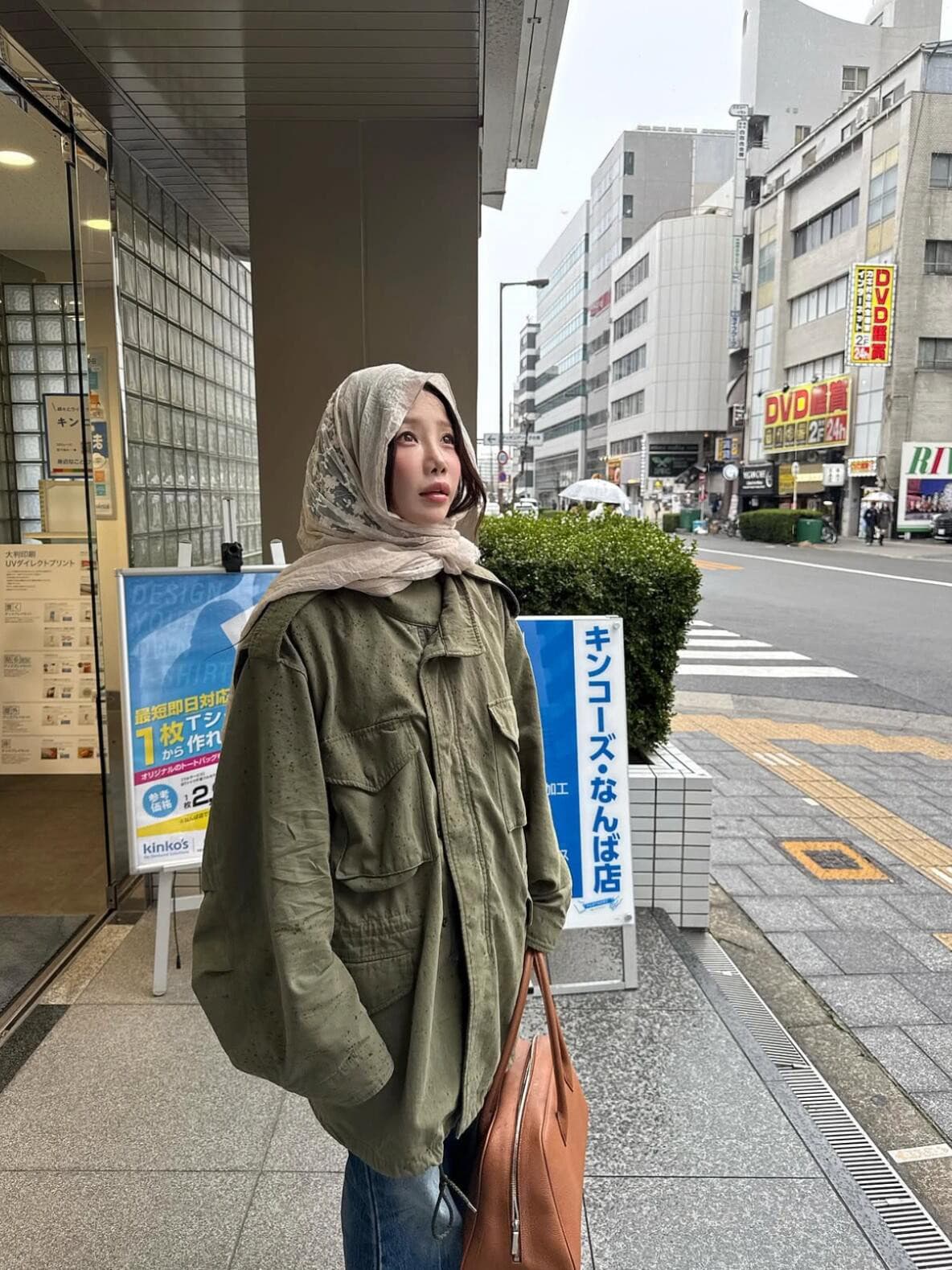 재고 있음 이른 가을 새로운 26 레트로 루즈핏 캐주얼 스탠드 칼라 중간 길이 워크웨어 바람막이 재킷 여성 코트 상세 이미지 9