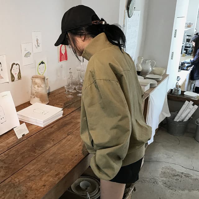 달콤함 소녀 한국 2026 가을 터틀넥 지퍼 워싱 재킷 재킷 지방 공 서비스 플라잉 재킷 상세 이미지 11