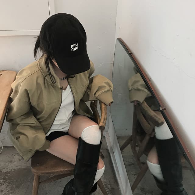 달콤함 소녀 한국 2026 가을 터틀넥 지퍼 워싱 재킷 재킷 지방 공 서비스 플라잉 재킷 상세 이미지 14