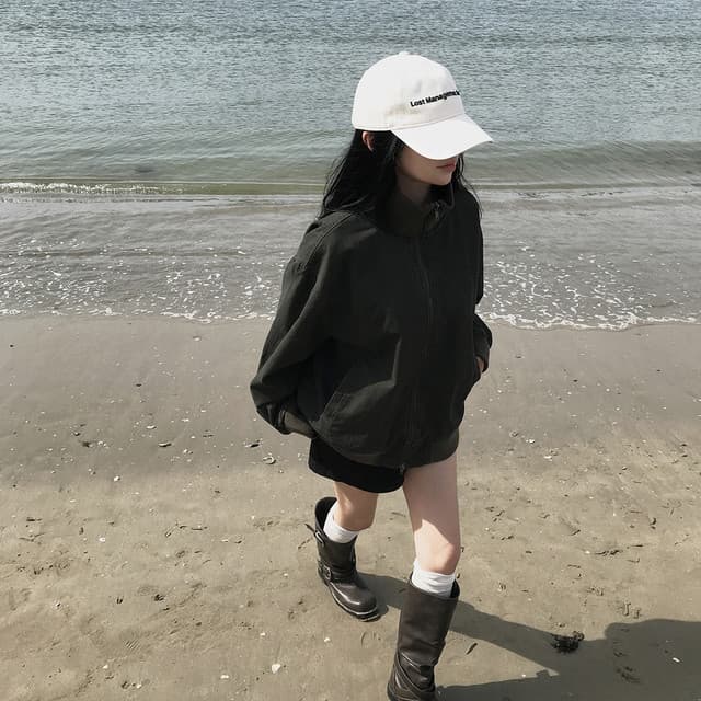 달콤함 소녀 한국 2026 가을 터틀넥 지퍼 워싱 재킷 재킷 지방 공 서비스 플라잉 재킷 상세 이미지 39