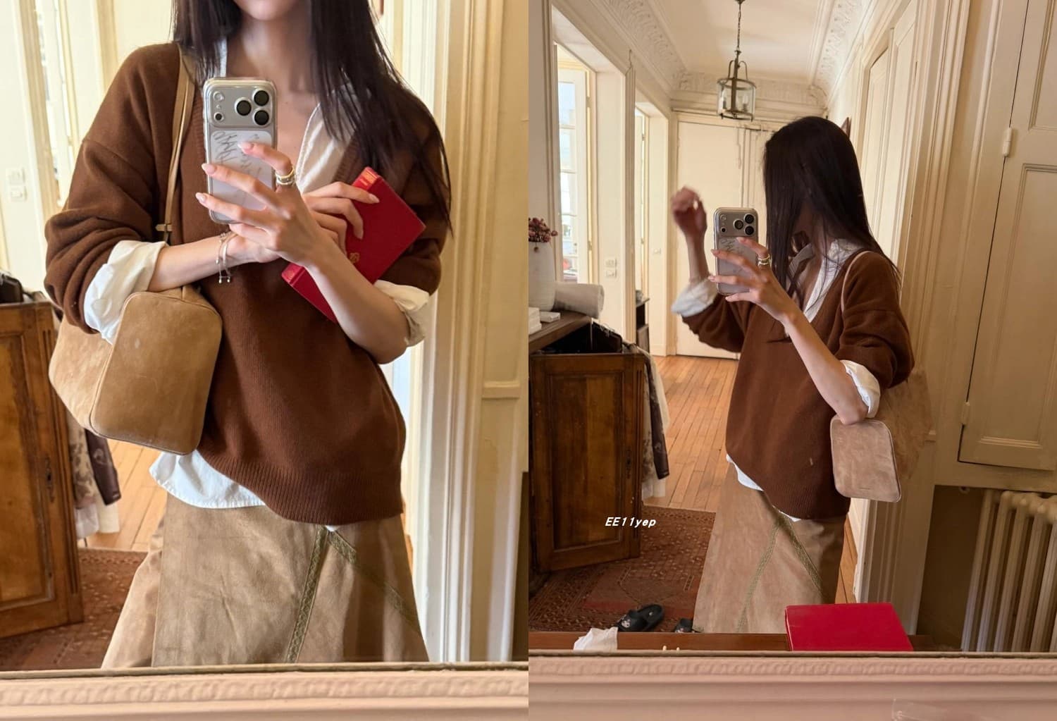 한국 보 주님 화난 푸시 b 입력 부드러운 찹쌀 분위기 센스 보온 기초 섹션 u 칼라 스웨터 상세 이미지 2