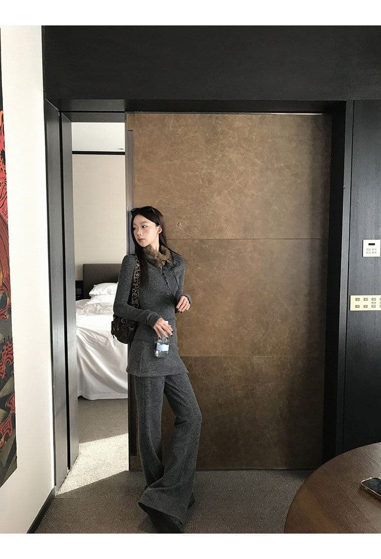 2026 벨트 목도리 인사이드 가져 가라. 기본 셔츠 여성 잘 생긴 긴팔 티셔츠 중간 길이 회색 몸매 가꾸기 맨위 여성 상세 이미지 6