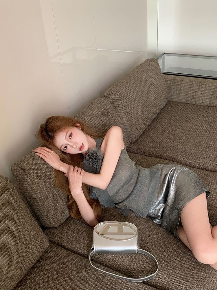 2026 망사 캐미솔 여름 민소매 인사이드 가져 가라. 핫걸 아름다운 맨위 치마 투피스 슈트 상세 이미지 8