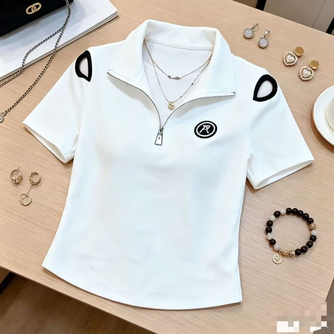 2026 여름 새로운 반팔 티셔츠 여성 POLO 셔츠 품격 다용도 캐주얼 빅 사이즈 외국 가스 슬림해 보이는 맨위 상세 이미지 5