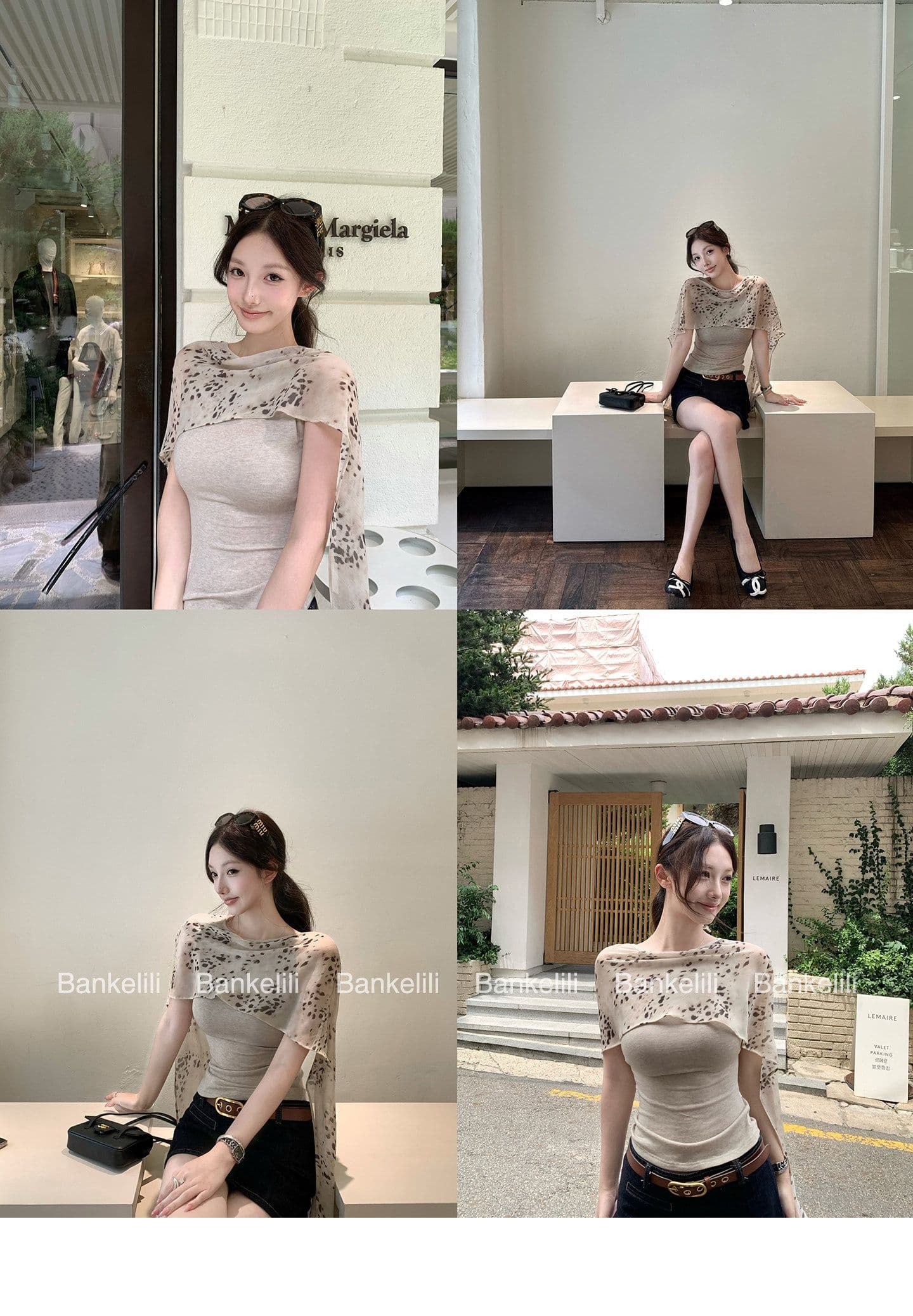 2026 밤나무 코코아 bankelili 새싹 당겨서 미스 Tulle 숄 허리 수축 맨위 여성 상세 이미지 3