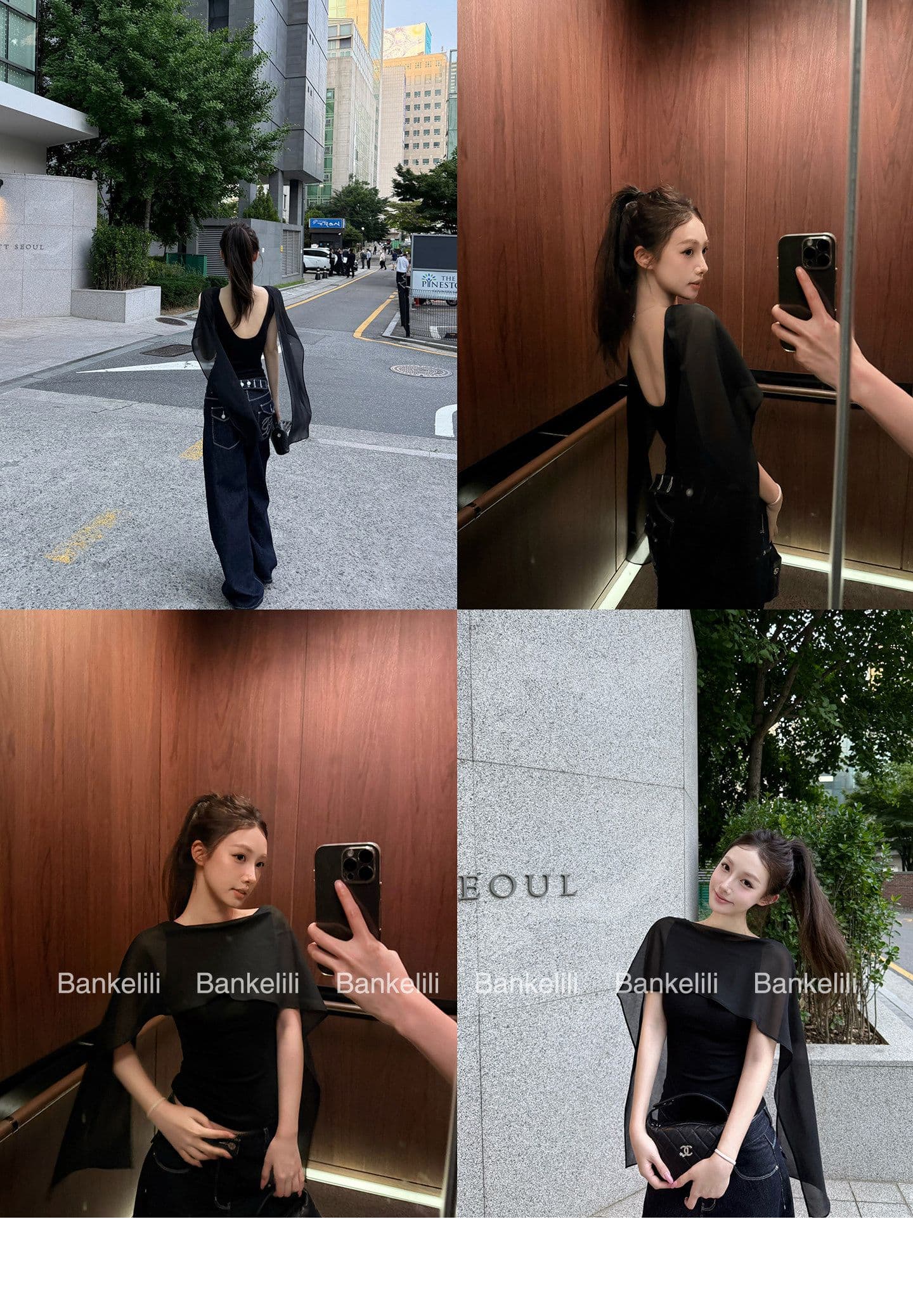 2026 밤나무 코코아 bankelili 새싹 당겨서 미스 Tulle 숄 허리 수축 맨위 여성 상세 이미지 5